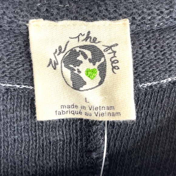 FREE PEOPLE We The Free Care FP Come Again Tee NEW Size L Obsidian - Picture 9 of 12